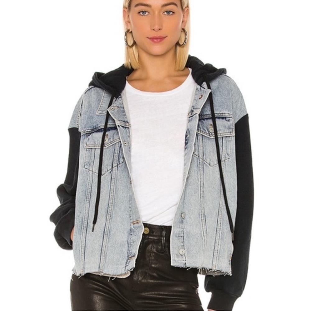 ALLSAINTS MILENA hooded denim jacket